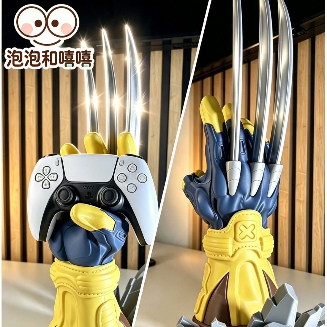 Wolverine Claw Hand Stand for Earphone or Handheld Controller (Category: Action & Battle Toys) located in Taguig. Submitted by realmshop (Listing ID 1465954243, Image 3). Description: Wolverine Claw Hand Stand for Earphone or Handheld Controller 🐺 Wolverine Claw 3D-Printed Desktop Stand – Ultimate Controller & Headphone Holder | Geek-Chic Storage Rack "Snikt!" Upgrade your battle station with the ultimate mutant-approved desk accessory. ⚔️ Tired