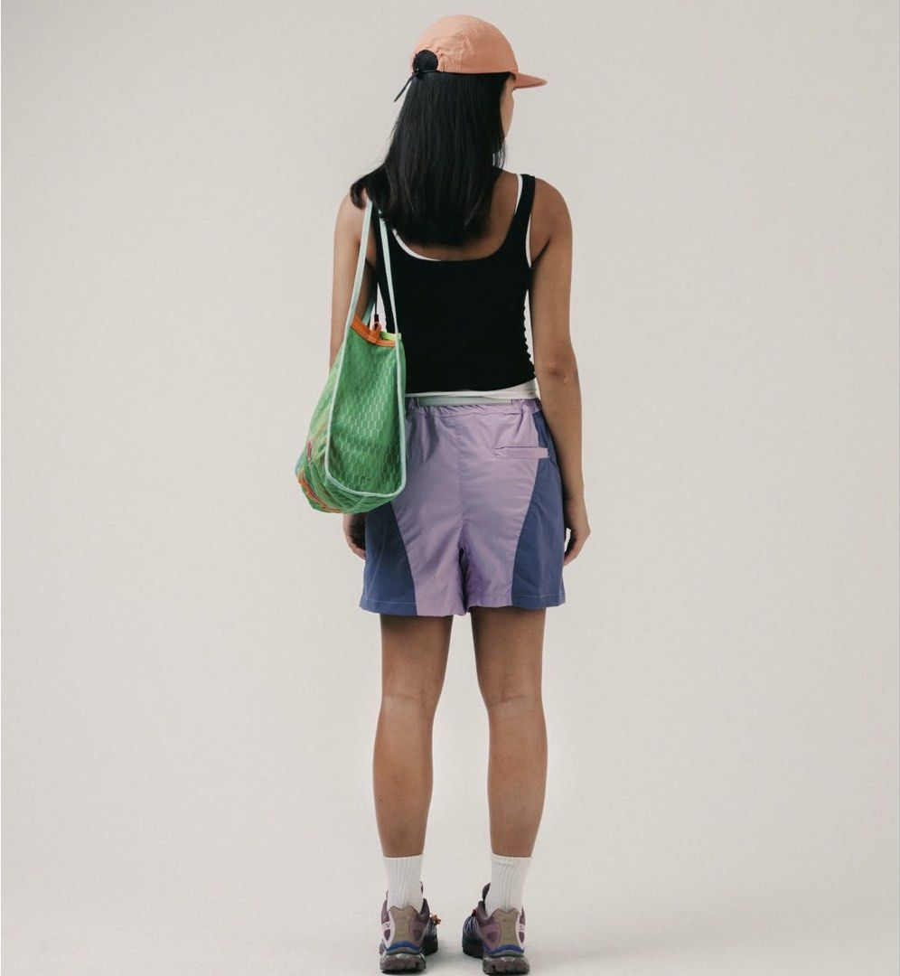 Woma All Around Short - Purple (Category: Shorts) located in Quezon City. Submitted by simoneshopss (Listing ID 1466038945, Image 2). Description: Woma all around short “above the knee, wide in the leg, use it for hiking, running, grocery errands, matcha runs... the all around short features a 95% nylon 5% elastane body and a custom woma® buckle with adjustable reflective stitching belt. includes 2 side pockets and 1 back pocket as well.” - size: