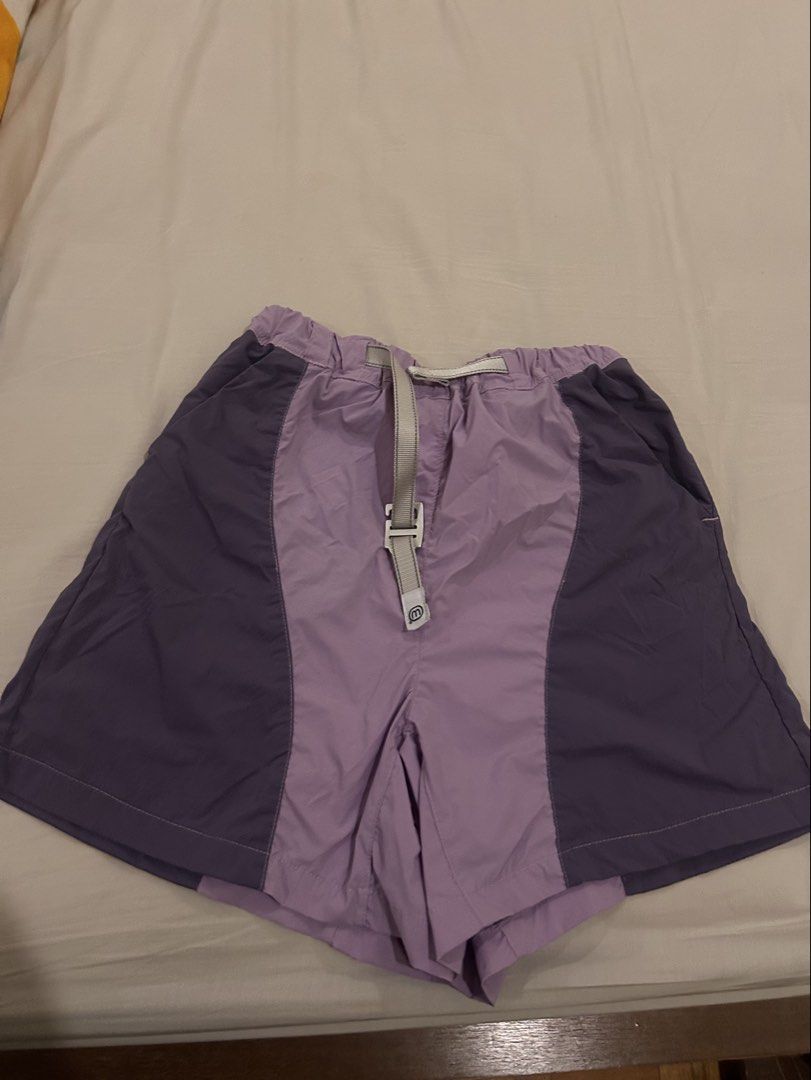 Woma All Around Short - Purple (Category: Shorts) located in Quezon City. Submitted by simoneshopss (Listing ID 1466038945, Image 3). Description: Woma all around short “above the knee, wide in the leg, use it for hiking, running, grocery errands, matcha runs... the all around short features a 95% nylon 5% elastane body and a custom woma® buckle with adjustable reflective stitching belt. includes 2 side pockets and 1 back pocket as well.” - size: