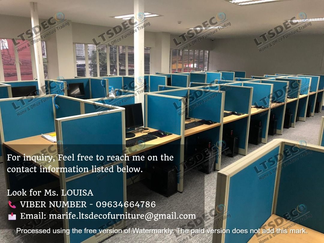 workstation tables modular office partition furnitures (Category: Office Furniture & Fixtures) located in Caloocan City. Submitted by sandy.furniture (Listing ID 1465957886, Image 2). Description: 👉Are you looking for WORKSTATION, MODULAR CUBICLES OFFICE PARTITION, and OFFICE FURNITURE SUPPLIER? LTSDECO Furniture, is direct supplier, manufacturer, and trusted provider of high quality, affordable and durable modular office divider partition, home