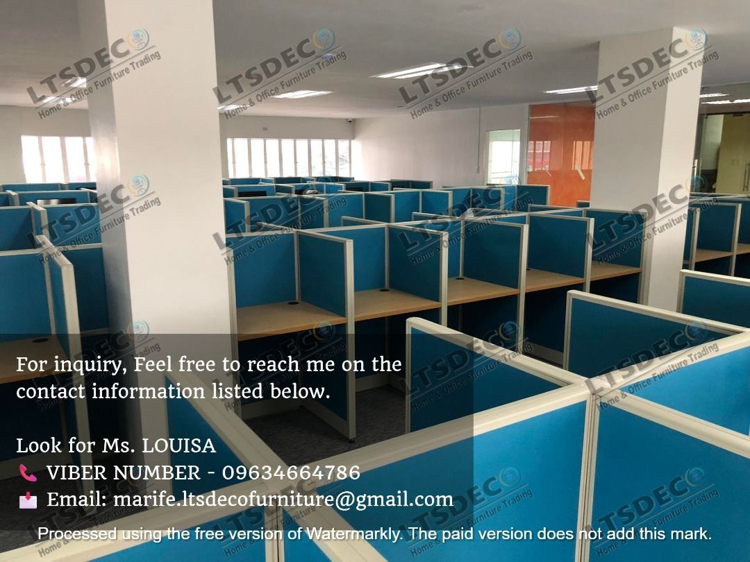 workstation tables modular office partition furnitures (Category: Office Furniture & Fixtures) located in Caloocan City. Submitted by sandy.furniture (Listing ID 1465957886, Image 3). Description: 👉Are you looking for WORKSTATION, MODULAR CUBICLES OFFICE PARTITION, and OFFICE FURNITURE SUPPLIER? LTSDECO Furniture, is direct supplier, manufacturer, and trusted provider of high quality, affordable and durable modular office divider partition, home