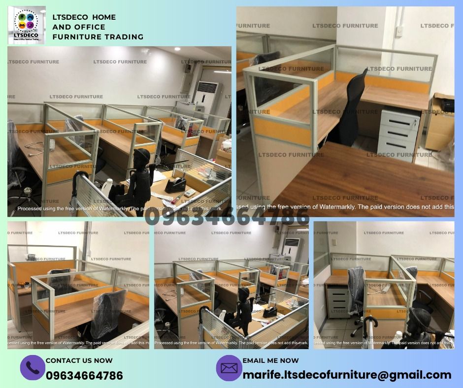 workstation tables modular office partition furnitures (Category: Office Furniture & Fixtures) located in Quezon City. Submitted by 09634664786 (Listing ID 1466014375, Image 2). Description: 👉Are you looking for WORKSTATION, MODULAR CUBICLES OFFICE PARTITION, and OFFICE FURNITURE SUPPLIER? LTSDECO Furniture, is direct supplier, manufacturer, and trusted provider of high quality, affordable and durable modular office divider partition, home and o