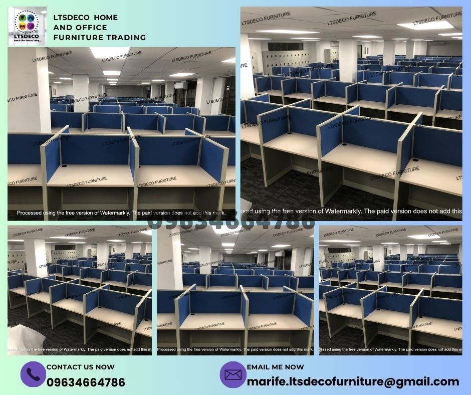 workstation tables modular office partition furnitures (Category: Office Furniture & Fixtures) located in Quezon City. Submitted by 09634664786 (Listing ID 1466014473, Image 2). Description: 👉Are you looking for WORKSTATION, MODULAR CUBICLES OFFICE PARTITION, and OFFICE FURNITURE SUPPLIER? LTSDECO Furniture, is direct supplier, manufacturer, and trusted provider of high quality, affordable and durable modular office divider partition, home and o