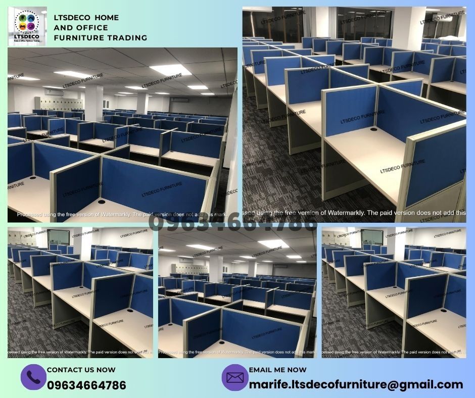 workstation tables modular office partition furnitures (Category: Office Furniture & Fixtures) located in Quezon City. Submitted by 09634664786 (Listing ID 1466014473, Image 3). Description: 👉Are you looking for WORKSTATION, MODULAR CUBICLES OFFICE PARTITION, and OFFICE FURNITURE SUPPLIER? LTSDECO Furniture, is direct supplier, manufacturer, and trusted provider of high quality, affordable and durable modular office divider partition, home and o
