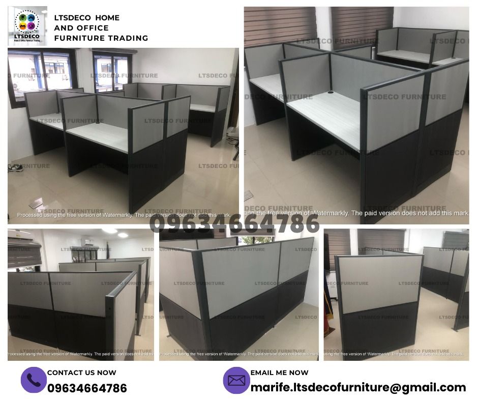 WORKSTATION TABLES MODULAR OFFICE PARTITIONS (Category: Office Furniture & Fixtures) located in Quezon City. Submitted by 09634664786 (Listing ID 1466036827, Image 1). Description: 👉Are you looking for WORKSTATION, MODULAR CUBICLES OFFICE PARTITION, and OFFICE FURNITURE SUPPLIER? LTSDECO Furniture, is direct supplier, manufacturer, and trusted provider of high quality, affordable and durable modular office divider partition, home and office furn