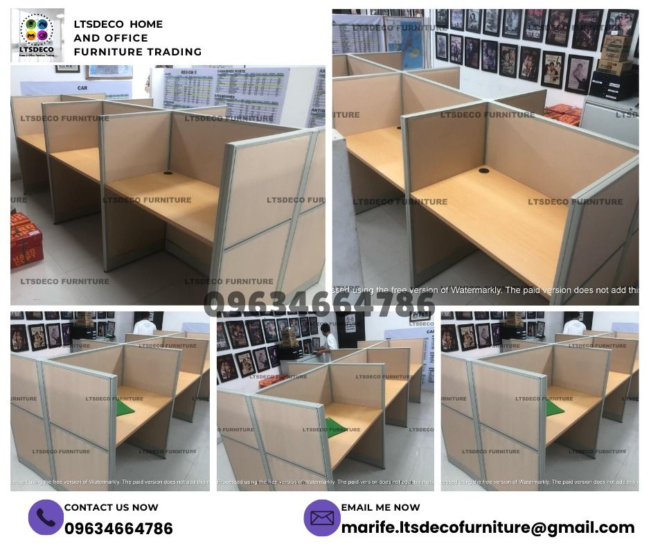 WORKSTATION TABLES MODULAR OFFICE PARTITIONS (Category: Office Furniture & Fixtures) located in Quezon City. Submitted by 09634664786 (Listing ID 1466036923, Image 3). Description: 👉Are you looking for WORKSTATION, MODULAR CUBICLES OFFICE PARTITION, and OFFICE FURNITURE SUPPLIER? LTSDECO Furniture, is direct supplier, manufacturer, and trusted provider of high quality, affordable and durable modular office divider partition, home and office furn