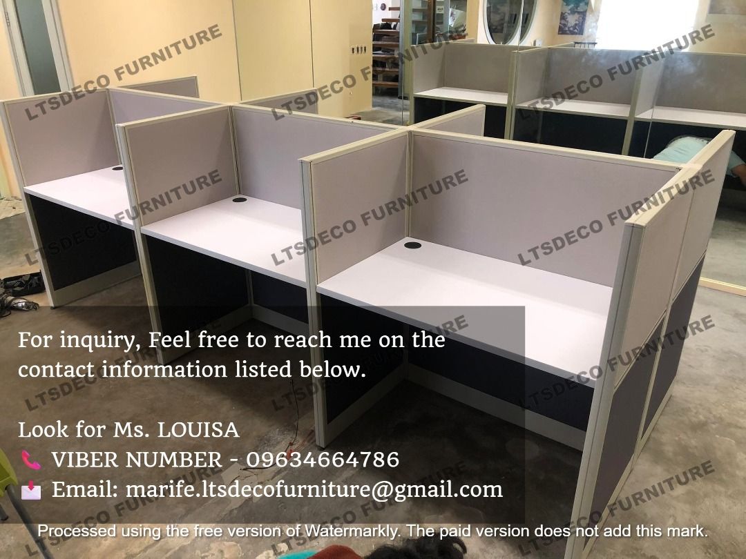 workstation tables office partition customized (Category: Office Furniture & Fixtures) located in Caloocan City. Submitted by sandy.furniture (Listing ID 1465958412, Image 3). Description: 👉Are you looking for WORKSTATION, MODULAR CUBICLES OFFICE PARTITION, and OFFICE FURNITURE SUPPLIER? LTSDECO Furniture, is direct supplier, manufacturer, and trusted provider of high quality, affordable and durable modular office divider partition, home and off