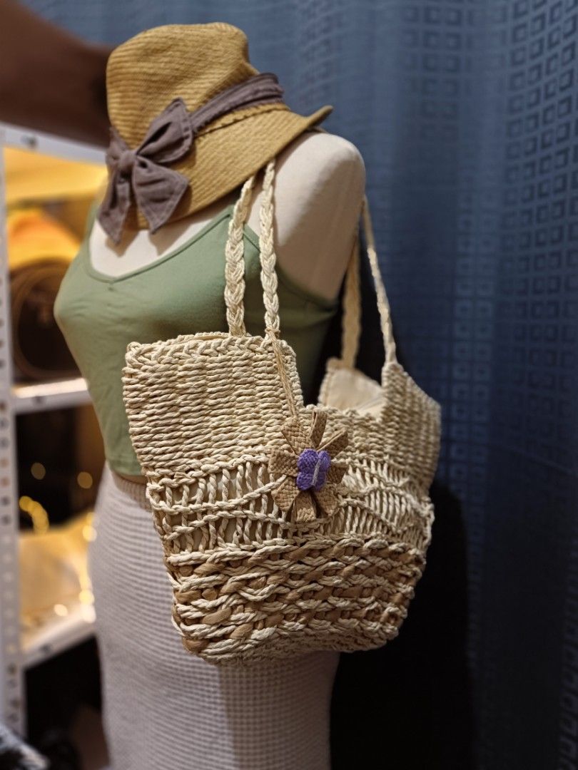 Woven Bag Beach Bag Summer Bag (Category: Beach Bags) located in Bocaue. Submitted by bags.and.beyond (Listing ID 1466097651, Image 3). Description: Medium size Zipper Closure Delivery via J&T,.Lalamove Payment first (Gcash, Bank transfer).