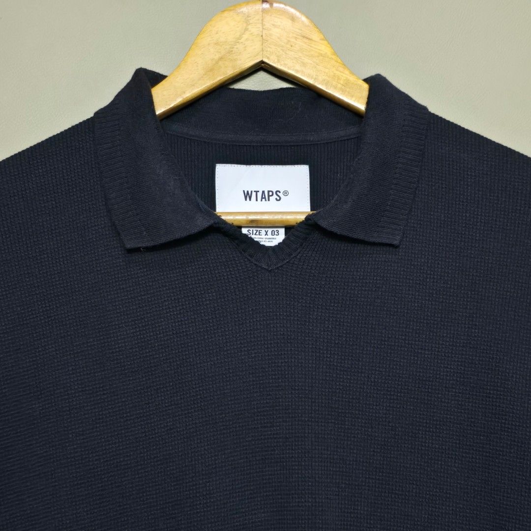 WTAPS KNITTED POLO SHIRT (Category: Tshirts & Polo Shirts ) located in Quezon City. Submitted by somewearinmnl (Listing ID 1466063173, Image 3). Description: WTAPS KNITTED POLO SHIRT - Size: X 03 / LARGE - Dimension: 23 W" x 28 L" - Good As new - Color rate: 9.8/10 - No Issues - Color may vary due to lighting 📸.