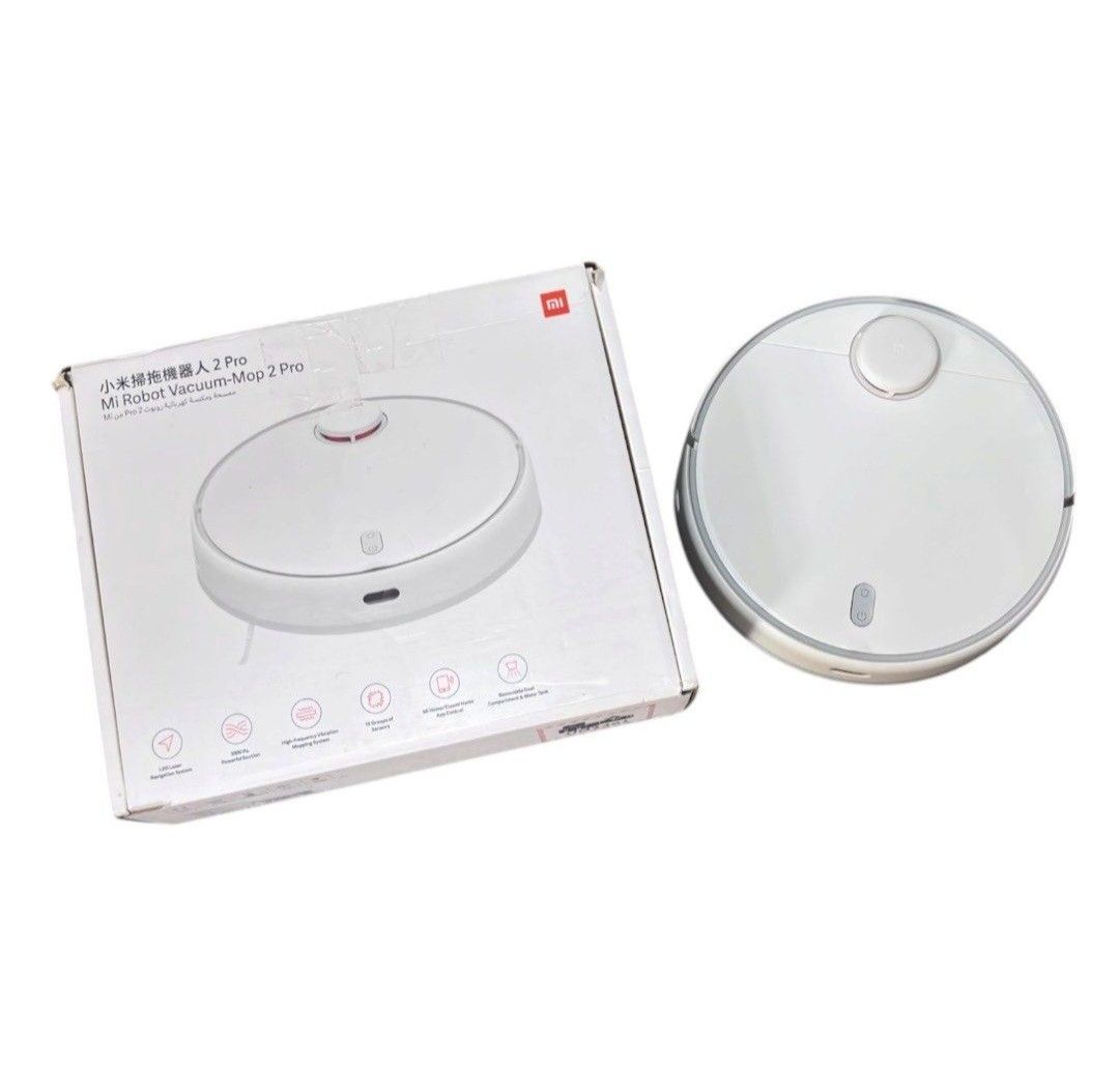 Xiaomi Mi Robot Vacuum-Mop 2 Pro (Category: Vacuum Cleaner & Housekeeping) located in Taguig. Submitted by bonnakid (Listing ID 1466056639, Image 1). Description: - Model: Xiaomi Robot Vacuum and Mop 2 Pro (White) - Condition: Excellent, neatly packed in original box - Features: 2-in-1 vacuum and mop for effortless daily cleaning - Inclusions: Charging dock, power cable, extra brush, and user manual - Perfect reliable helper for busy homeowners.