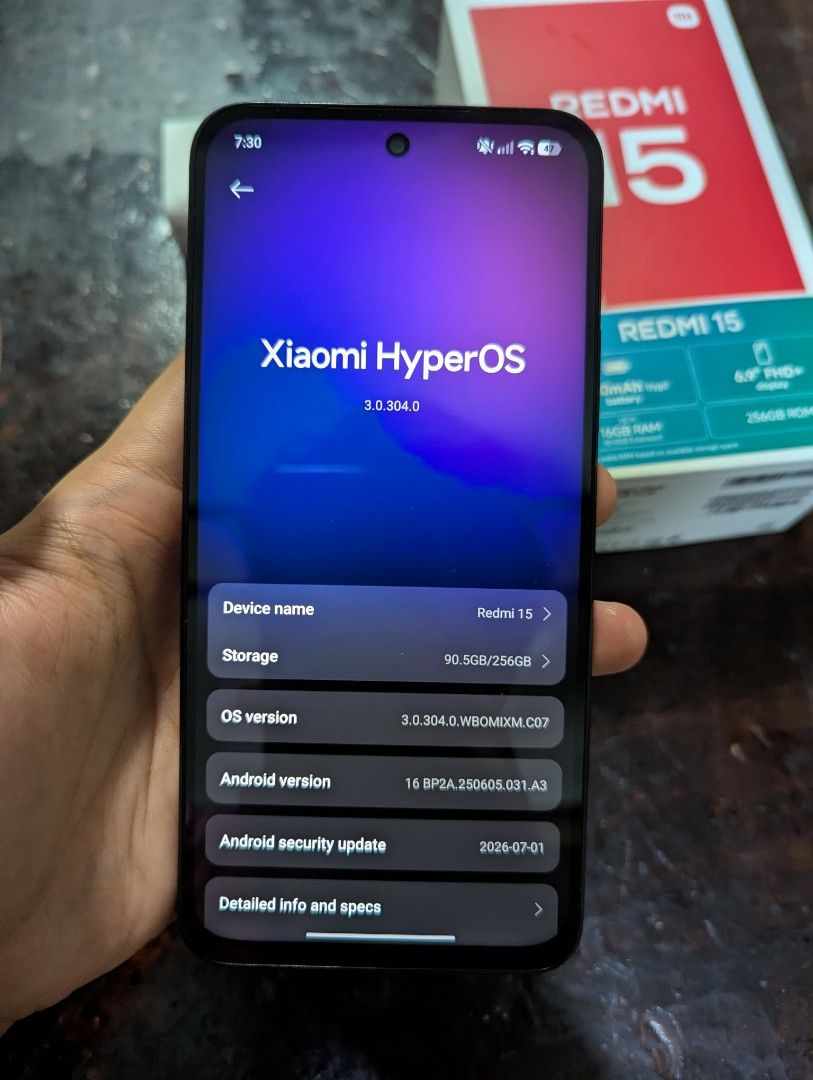 Xiaomi Redmi 15 4G 8/256 (Category: Xiaomi) located in Bulacan. Submitted by cojikmendez (Listing ID 1465955097, Image 3). Description: Xiaomi Redmi 15 4G 8/256 Used in Excellent Condition Gift lang po sa akin, activated July 2026 Price: 💸₱7,000 SRP: 💸₱9,000 Inclusions: Box, Charger, Unit Og Case & Extra 1 Case Unused Privacy Tempered glass 1pc Carbon Sticker for backglass cover. No issues! 📍SJDM BULACAN / MANILA 💸Gcash / Maya / Bank Transfer