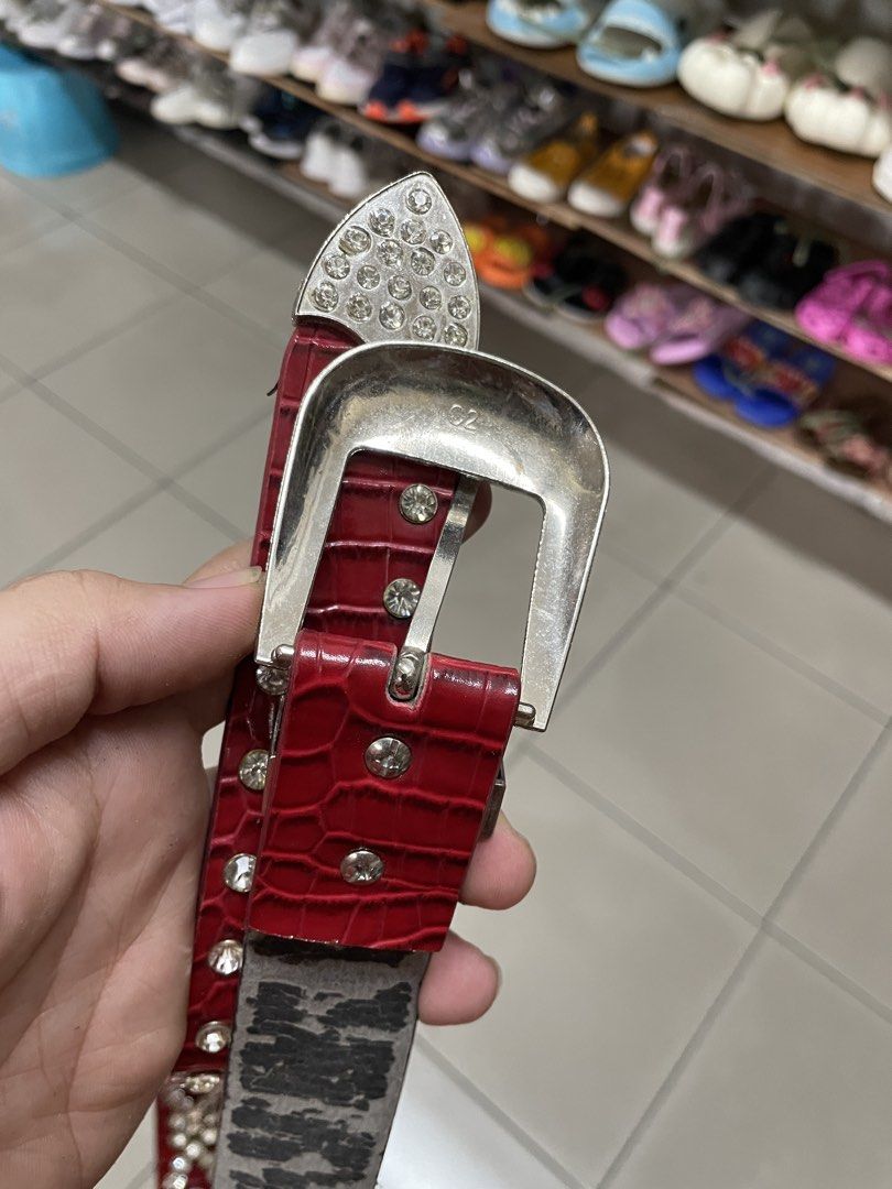 Y2k rhinestone stud belt (Category: Other Bottoms) located in Lucena. Submitted by riyizthriftz (Listing ID 1465954523, Image 3). Description: Y2k rhinestones stud belt 41.5 inches Good condition See pics issue.