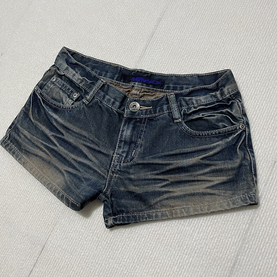 y2k short miss sixty low rise shorts (Category: Shorts) located in Malay. Submitted by oplt_dept. (Listing ID 1466059104, Image 2). Description: -exellent condition -y2k essentials -size: -waist:27-31 -length:9.5 -leg opening:10.5 -made in china.