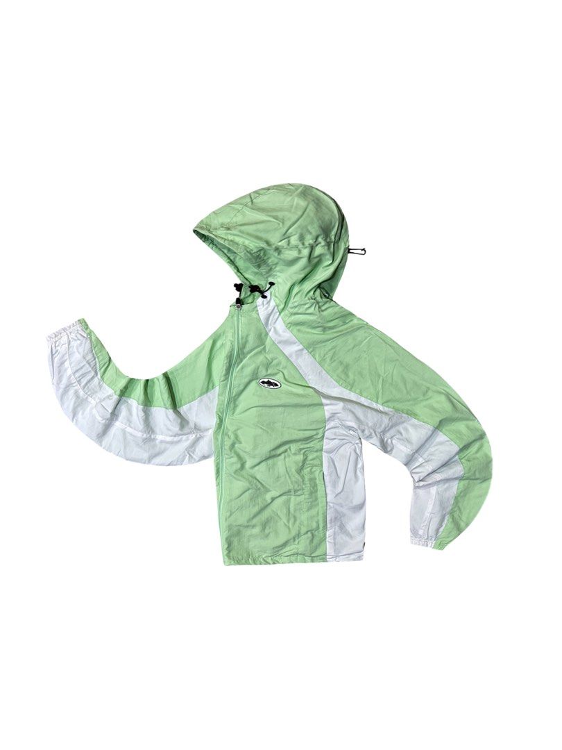 Y2K Two Tone Corteiz Lime / Green Boxy Jacket (Category: Coats, Jackets and Outerwear) located in Subic. Submitted by kidfrom00s (Listing ID 1465954593, Image 2). Description: Large Jacket Corteiz Y2K.