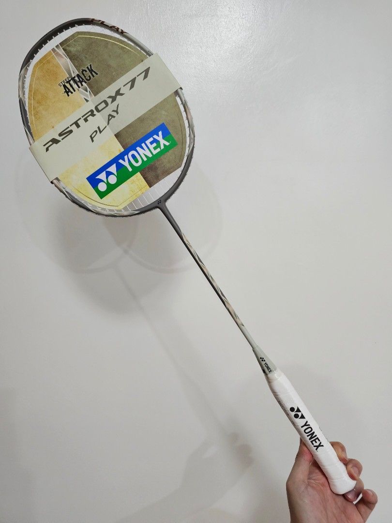 Yonex Astrox 77 Light Beige Edition Badminton Racket (Category: Racket and Ball Sports) located in Manila. Submitted by havrehomes (Listing ID 1466069136, Image 1). Description: Flex: Hi-Flex Frame:Graphite Shaft: Graphite Length: 10 mm longer Weight / Grip: 4U (Avg. 83g) G5,6 Stringing Advice 4U: 20 - 28 lbs Color(s): Light Beige Item Code AX77-PL Factory String; current string tension 27-28lbs Gcash Payment; No Cod.