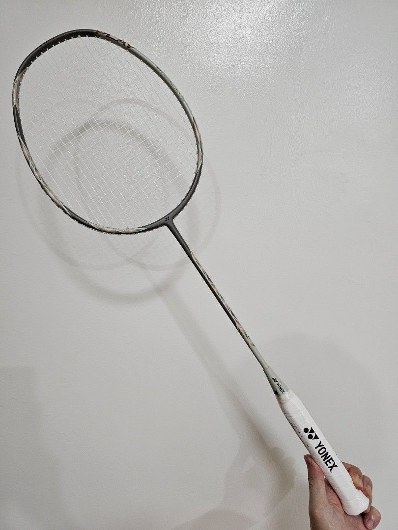 Yonex Astrox 77 Light Beige Edition Badminton Racket (Category: Racket and Ball Sports) located in Manila. Submitted by havrehomes (Listing ID 1466069136, Image 2). Description: Flex: Hi-Flex Frame:Graphite Shaft: Graphite Length: 10 mm longer Weight / Grip: 4U (Avg. 83g) G5,6 Stringing Advice 4U: 20 - 28 lbs Color(s): Light Beige Item Code AX77-PL Factory String; current string tension 27-28lbs Gcash Payment; No Cod.