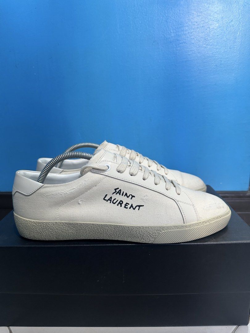 Ysl sneakers (Category: Casual Shoes) located in Manila. Submitted by williambrillante (Listing ID 1466045276, Image 2). Description: Ysl distressed sneakers Still in excellent condition Size 42.5 Rarely used For 15k only .