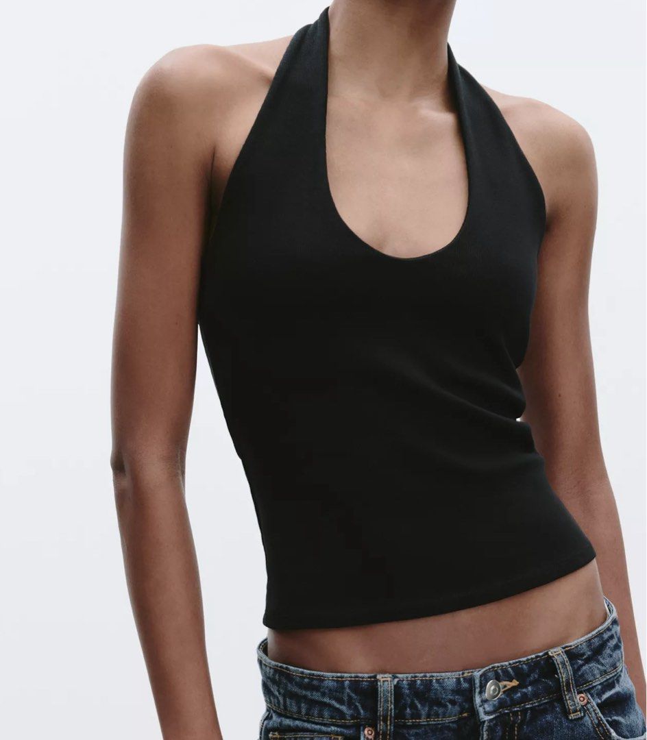 Zara Halter Top Black (Category: Sleeveless) located in Mandaluyong City. Submitted by keep.it (Listing ID 1465960610, Image 2). Description: .