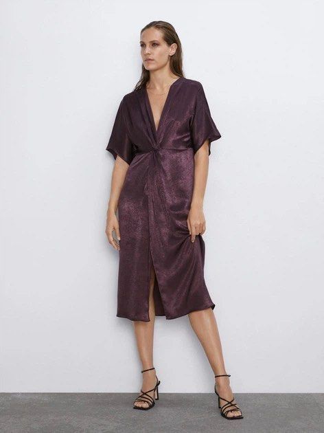 Zara plum silk dress (Category: Sleeveless) located in Las Pinas. Submitted by achee.mnl (Listing ID 1465976430, Image 1). Description: will keep if no one will get it!! .