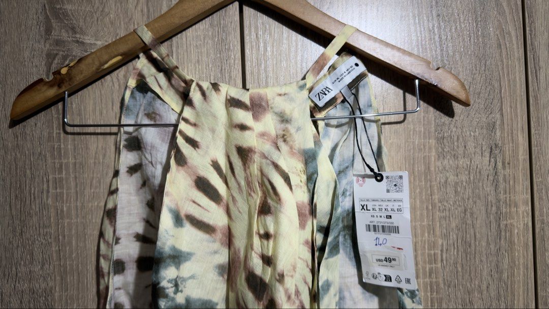 Zara Tie Dye Halter Top (Category: Sleeveless) located in Angat. Submitted by shopmyclosetbykris (Listing ID 1466075201, Image 3). Description: Zara Top Size: XL New with tags .