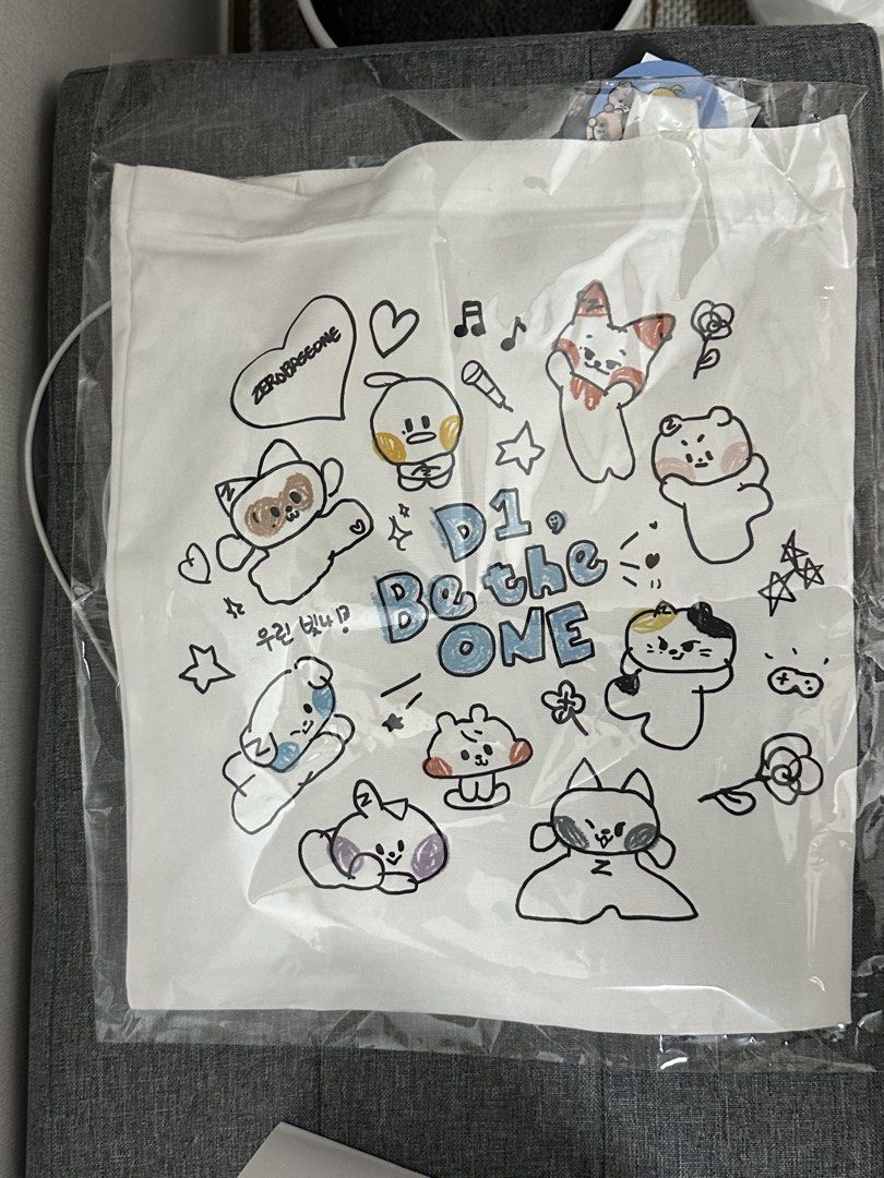 ZEROBASEONE ZERONI Tote Bag (Category: K-Wave Merchandise) located in Quezon City. Submitted by qualyteaa (Listing ID 1466054812, Image 1). Description: -line friends official tote bag -sealed.