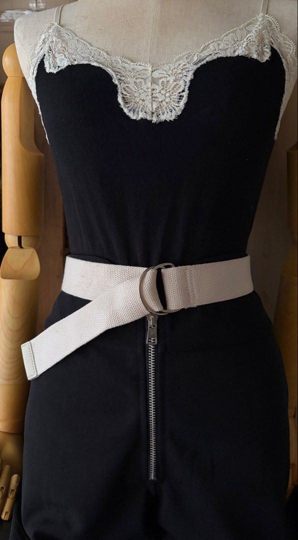 10. White Canvas Belt (Category: Belts) located in Quezon City. Submitted by wagwagan_ukay_blues (Listing ID 1466229505, Image 1). Description: From Japan In good condition Please expect signs of usage Overall - 44” Width -1.5” Novaliches Qc.