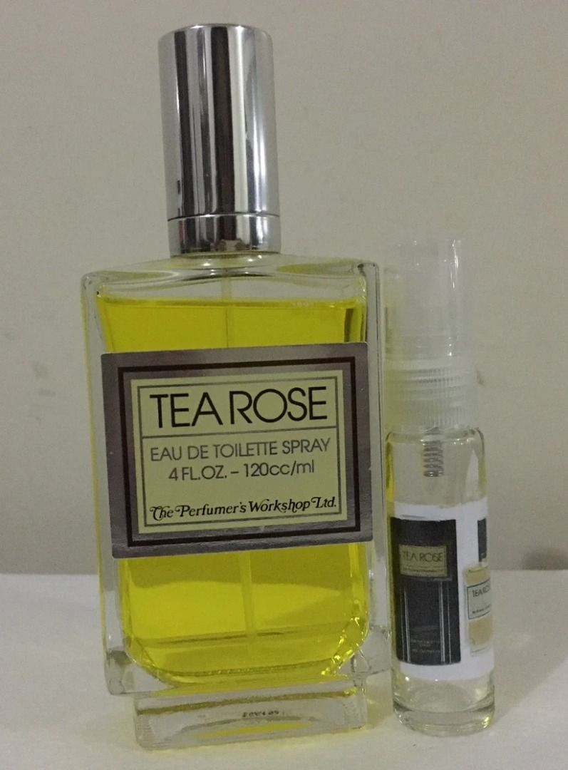 10ml Decant of Tea Rose (Category: Fragrance & Deodorants) located in Manila. Submitted by philippine_boutique (Listing ID 1466163457, Image 1). Description: 10ml Decant of Tea Rose Tea Rose by Perfumer`s Workshop is a Floral fragrance for women. Tea Rose was launched in 1975. The fragrance features bergamot, rose, lily, tuberose, sandalwood, amber, cedar and brazilian rosewood. Made in the USA. Meetup: Welcome Rotonda QC area (Sun Residences, Jo