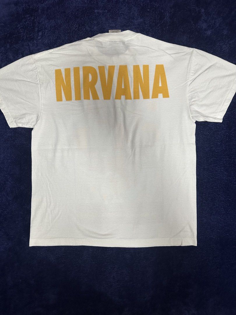 1993 Nirvana Concert vintage Tee (Category: Tshirts & Polo Shirts ) located in Quezon City. Submitted by rackculture (Listing ID 1466264933, Image 2). Description: 👕 Size Large 21.5 width 28.5 length 🧵Single Stitch All The Way 🏷️ Oneita on Tag ₱ 1,500 only 📩 Message us to order.