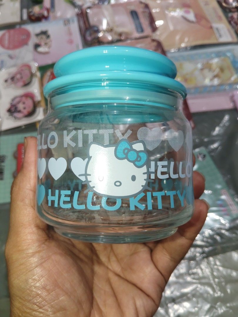 Sanrio Hello Kitty glass canister (Category: Other Merchandise) located in San Marcelino. Submitted by cmplushies (Listing ID 1466314334, Image 1). Description: .