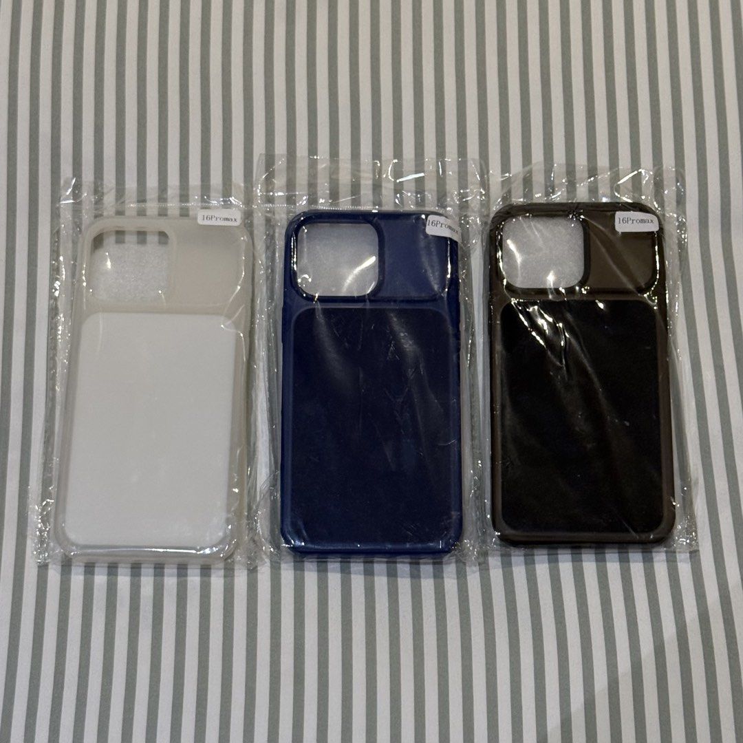 3-Pack Rubber Case for iPhone 16 Pro Max Phone Case (Category: Cases & Sleeves) located in Las Pinas. Submitted by momsonmarket (Listing ID 1466298612, Image 1). Description: 6-Pack Sanptoch iPhone 16 Pro Max Cases All Brand New / Unused ₱600 only for all 3 pcs Meet-ups: Glass House by Coffee Project or Brittany Palazzo Shipping shouldered by buyer.