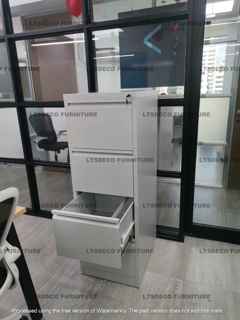4 DRAWER VERTICAL FILING CABINET OFFICE FURNITURE OFFICE PARTITION ...