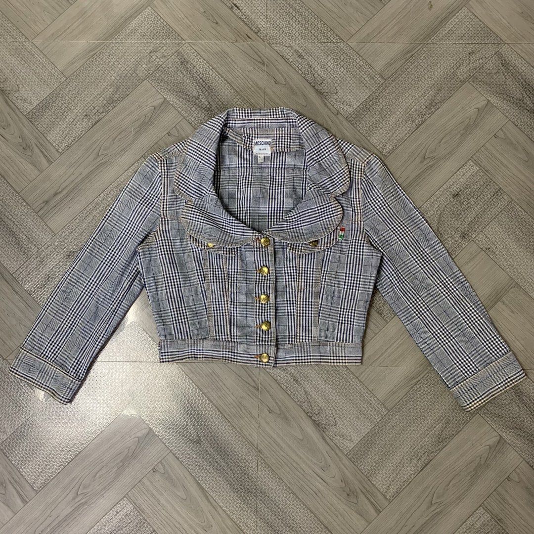 90s Archive Moschino Denim Jacket (Category: Coats, Jackets and Outerwear) located in Butuan. Submitted by 8600_recycled.hyp3 (Listing ID 1466252022, Image 1). Description: Dimensions: 18 Width x 19 Length x 19 Sleeves Excellent Condition No flaws need wash 1800.