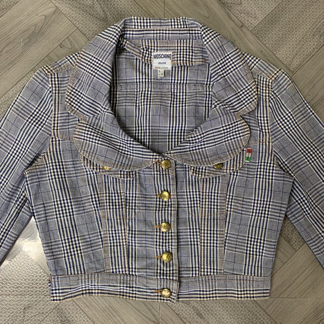 90s Archive Moschino Denim Jacket (Category: Coats, Jackets and Outerwear) located in Butuan. Submitted by 8600_recycled.hyp3 (Listing ID 1466252022, Image 3). Description: Dimensions: 18 Width x 19 Length x 19 Sleeves Excellent Condition No flaws need wash 1800.