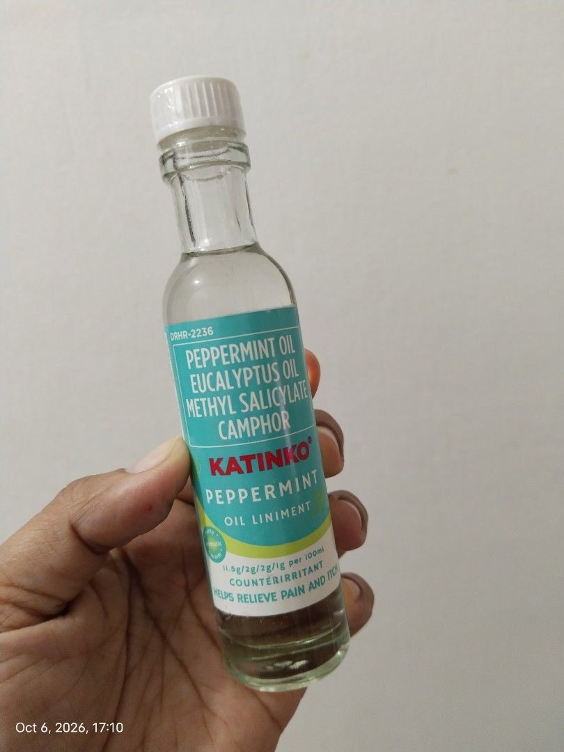 ✨ Katinko Oil Liniment (Category: Body Care) located in Las Pinas. Submitted by cjgcloset (Listing ID 1466244548, Image 1). Description: Expiration 2027.
