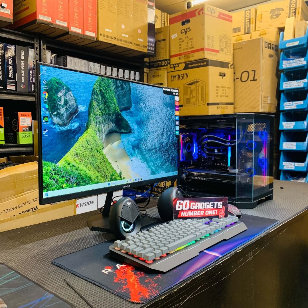 🎮⚡ RYZEN 7 POWER. RGB READY (Category: Desktops) located in Pasay City. Submitted by andrewww.z (Listing ID 1466214615, Image 1). Description: 🎮⚡ RYZEN 7 POWER. RGB READY - Complete ready-to-use gaming desktop setup - Tempered glass PC case with vibrant RGB fans - Equipped with a dedicated graphics card and water-cooling system - Includes a spacious widescreen monitor - Mechanical keyboard with colorful backlighting - Sphere speakers and a larg