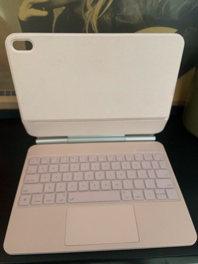A16 Magnetic Keyboard Case- Danycase (Category: iPad) located in Mandaluyong City. Submitted by nutellay17 (Listing ID 1466194877, Image 1). Description: - Brand/Model: Danycase A16 Magnetic Keyboard Case - Color: Elegant Pink - Condition: Excellent (Layered condition 4) - Features: Built-in trackpad, magnetic attachment, responsive keys, laptop-style conversion for iPad - Meetup Locations: Uptown Mall BGC, Guadalupe Mall.