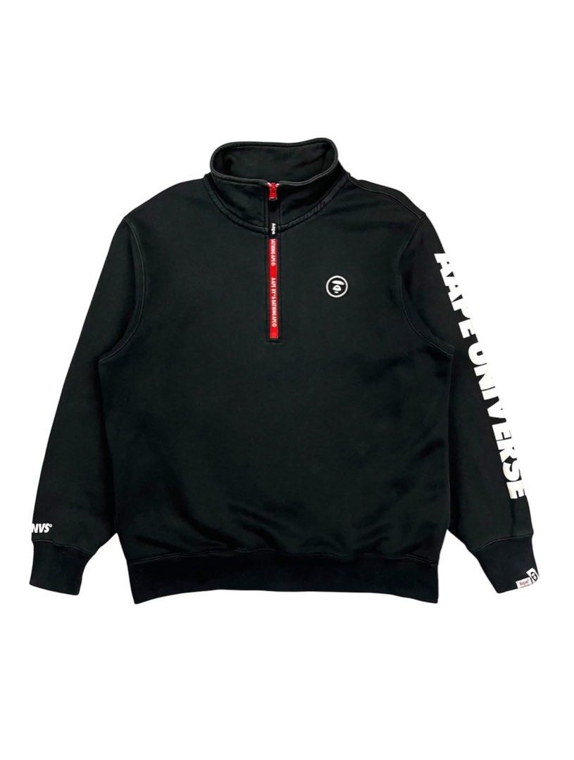 Aape by A Bathing Ape - Quarter Zip Jacket (Category: Coats, Jackets and Outerwear) located in Puerto Princesa. Submitted by rrugsgallery (Listing ID 1466307888, Image 1). Description: Aape by A Bathing Ape - Quarter Zip Jacket Tagged Size: Small / best fit Large Dimensions Length: 27.5 Width: 23 Condition: Very good Color rate: 8.8 Flaws: Minor signs of usage.