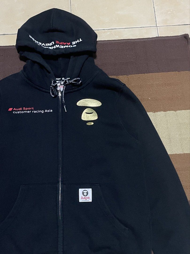 AAPE HOODIE JACKET SMALL (Category: Coats, Jackets and Outerwear) located in Batangas. Submitted by streetheadph (Listing ID 1466297213, Image 3). Description: AAPE HOODIE HOODIE JACKET SIZE ON TAG : SMALL DIMES: W 19.5 / L 25.5 CONDITION: VERY VERY GOOD COLOR: BLACK COLORRATE: 9.3 / 10 ISSUE: NEED WASH PRICE: 1500 + SHIFFING FEES NEED WASH THIS ITEM IS UKAY PLEASE MANAGE YOUR EXPECTATION ALWAYS READ THE DETAILS.