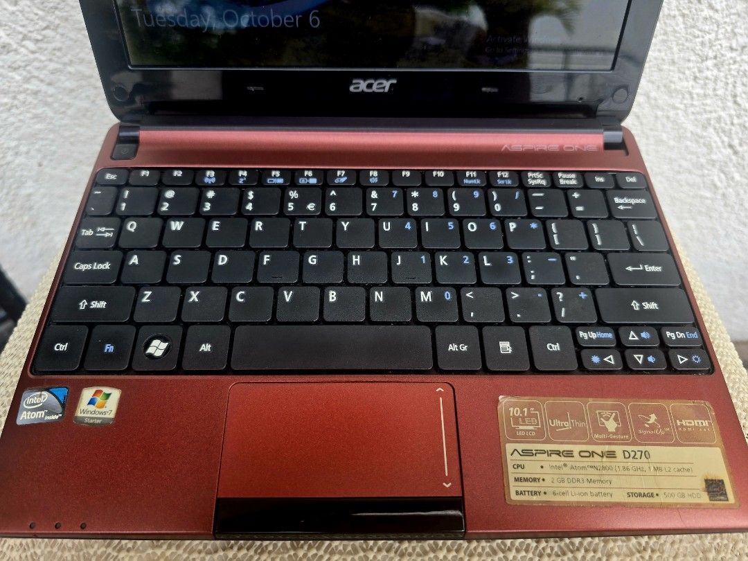 Laptop for Sale - Acer Aspire One D270 Netbook - Negotiable (Category: Laptops & Notebooks) located in Quezon City. Submitted by heymillie (Listing ID 1466208534, Image 2). Description: For Sale: Acer Aspire One D270 Netbook Fully working and recently serviced. Great budget typing machine or student tool. ​Key Features & Upgrades: 🔋​Brand New Battery: Recently replaced, so it holds a good charge. 📦 ​Replaced Storage (HDD): Hard drive has been r