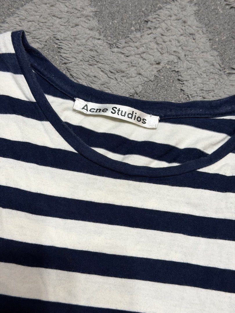 Acne Studios - Navy White Striped Tops (Category: Blouses) located in Cavite. Submitted by commoncourtesy (Listing ID 1466294248, Image 2). Description: Size XS but fits small to med.