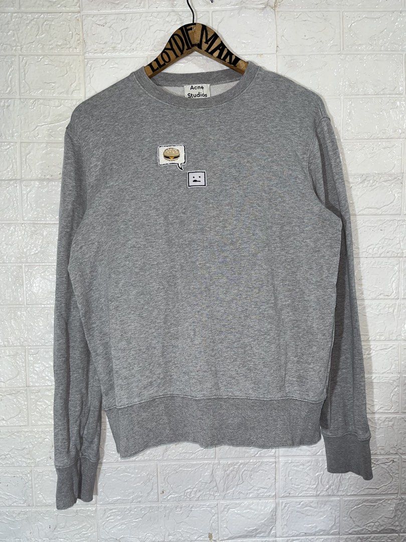 acne studios casey emoji sweater (Category: Coats, Jackets and Outerwear) located in Manila. Submitted by lloydiemmfmannn (Listing ID 1466245590, Image 1). Description: acne studios casey emoji sweater sz XS on tag fits w21 l25.5 flaws: pasay location.
