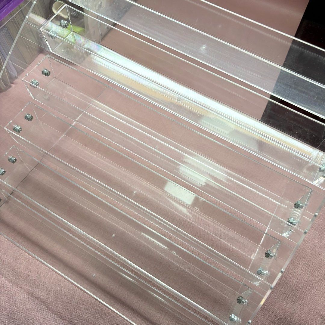 Acrylic Display Rack Organizer (Category: Accessory Holder, Box & Organizers) located in Cavite. Submitted by cchilinnstuffs (Listing ID 1466242080, Image 2). Description: - 6 Layers - In good condition ✅ RFS: decluttering.