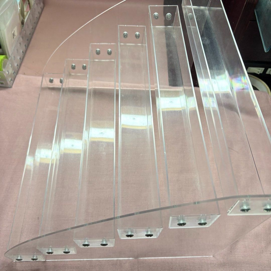 Acrylic Display Rack Organizer (Category: Accessory Holder, Box & Organizers) located in Cavite. Submitted by cchilinnstuffs (Listing ID 1466242080, Image 1). Description: - 6 Layers - In good condition ✅ RFS: decluttering.
