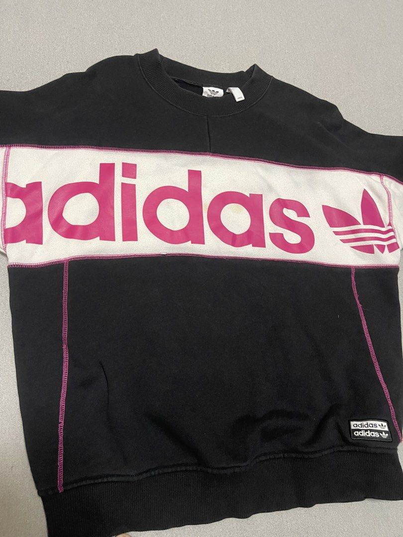 Adidas 2tone Sweater (Category: Coats, Jackets and Outerwear) located in Bulacan. Submitted by sanjisthrift (Listing ID 1466309813, Image 2). Description: Size Small to Medium Width 21 Length 25 Well Used 8/10 Stains Good fade.