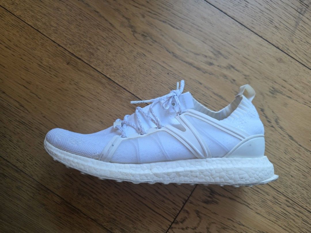 Adidas Consortium x BAIT EQT Support Future White (Category: Sneakers) located in Makati City. Submitted by happyeliz (Listing ID 1466191552, Image 2). Description: - Model: Adidas Consortium x BAIT EQT Support Future - Color: White - Size: US 10 / UK 9.5 / FR 44 - Materials: Primeknit upper with supportive cage overlays and responsive Boost midsole - Special Features: BAIT branding on insoles - Release Date: June 2017 - Condition: Clean soles an