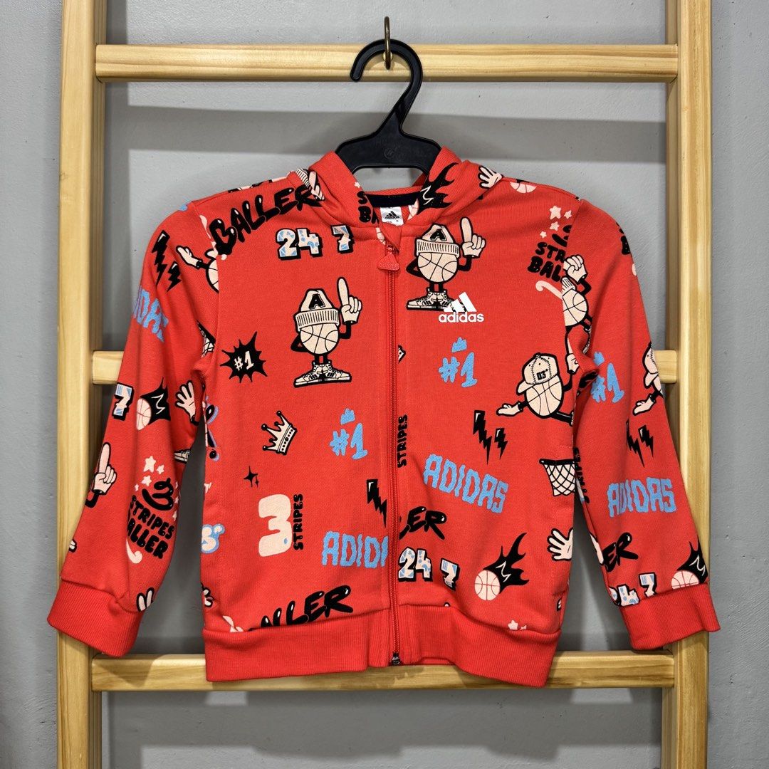 Adidas kids hoodie jacket (Category: Babies & Kids Fashion) located in Valenzuela. Submitted by thriftynanay88 (Listing ID 1466232001, Image 1). Description: Size 92 on tag 18-24m, fits up to 3Y.