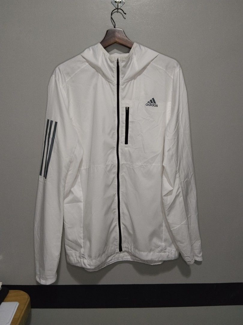 Adidas Own The Run Jacket (Category: Coats, Jackets and Outerwear) located in Bago City. Submitted by classic_picked_up (Listing ID 1466232004, Image 1). Description: like new need wash 22.5 by 29 9.8/10 color rate.