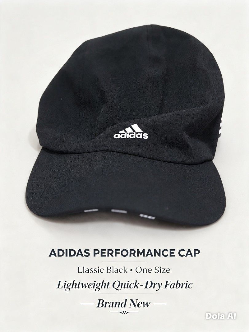 Adidas Performance Cap Classic Black (Category: Activewear) located in Manila. Submitted by pearllaureano (Listing ID 1466176048, Image 1). Description: - Brand: Adidas - Color: Classic Black with White Embroidered Logo - Material: Lightweight, quick-dry fabric - Fit: One size fits most with an adjustable back strap - Condition: Brand new / Excellent - Perfect for: Gym workouts, running, sports, and casual everyday styling.