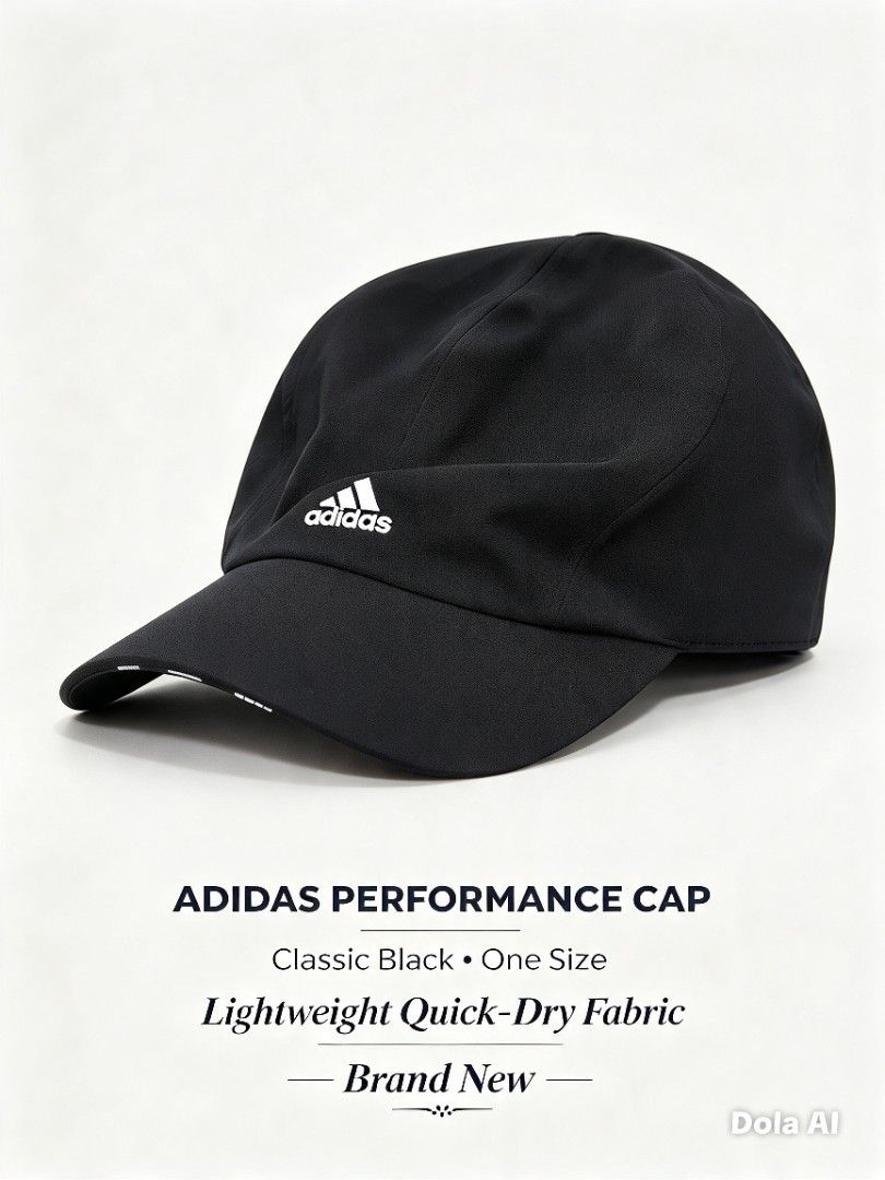 Adidas Performance Cap Classic Black (Category: Activewear) located in Manila. Submitted by pearllaureano (Listing ID 1466176048, Image 2). Description: - Brand: Adidas - Color: Classic Black with White Embroidered Logo - Material: Lightweight, quick-dry fabric - Fit: One size fits most with an adjustable back strap - Condition: Brand new / Excellent - Perfect for: Gym workouts, running, sports, and casual everyday styling.
