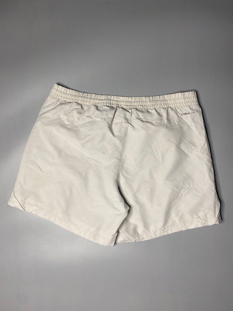 Adidas Woven Shorts (Category: Shorts) located in Bago City. Submitted by jg_finds_ (Listing ID 1466200604, Image 3). Description: size Medium on tag waist- 30-36 inch length- 15 inch hem- 12.5 inch excellent.